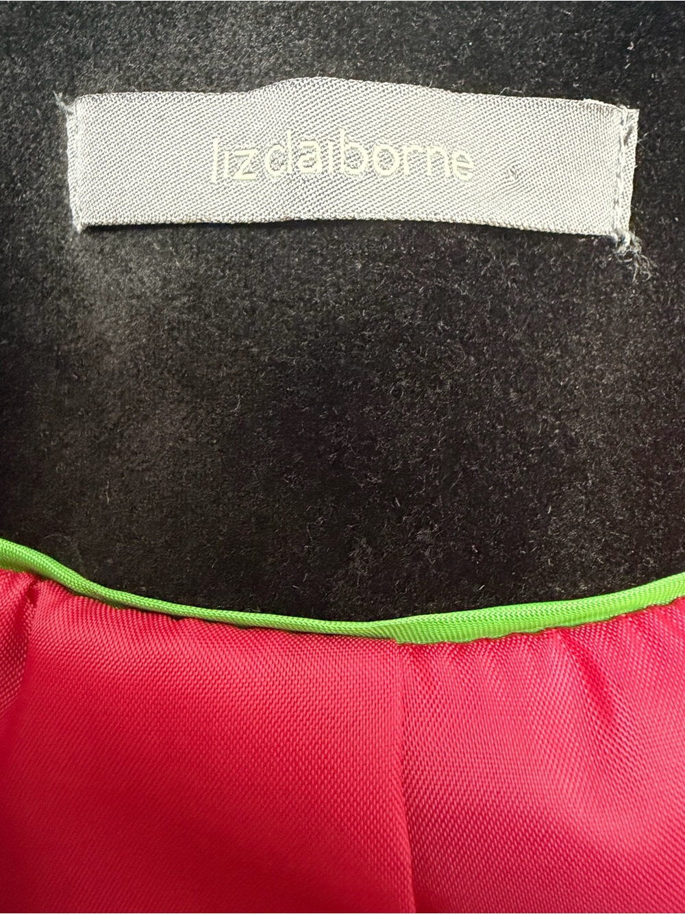 Vintage Y2K Liz Claiborne Black Cotton Velvet Blazer 14 Dark Academia Equestrian - Picture 2 of 15